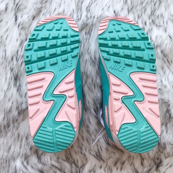 Nike Air Max 90 GS MBD Washed Teal Snakeskin Sneaker Kids 5.5Y Women’s 7 - Picture 9 of 10